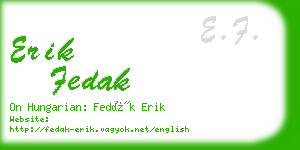 erik fedak business card